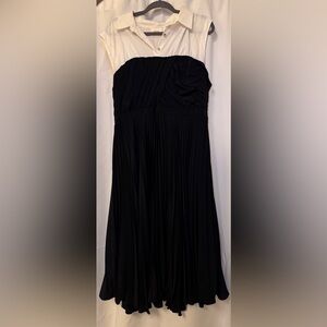 Maeve by Anthropologie black and white dress with collar, size XL